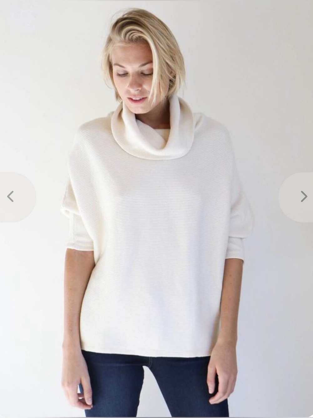 ESBY Apparel Size L Mesa Dolman Rib Turtleneck Sweater